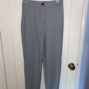 Checkered blue black and white trousers
